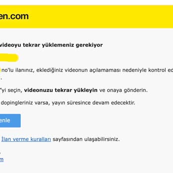Sahibinden.com'da İlan Yayınlama Sorunu Ve Müşteri Hizmetleri Deneyimi