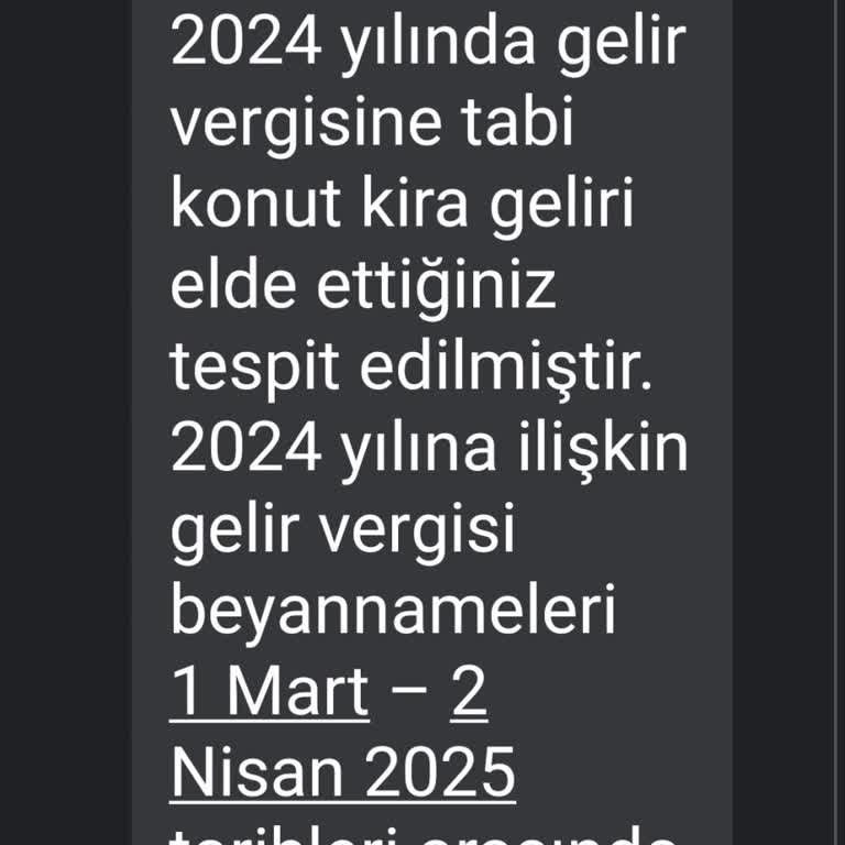Yanlış Kira Geliri Beyanı Mesajı Hakkında Belirsizlik