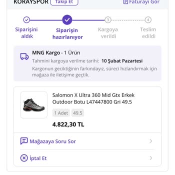 Sipariş Numaram Görünmüyor Ürünü Gönderin