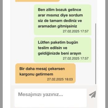 Kargo Teslimatında İletişim Sorunu Ve Tehditkar Mesajlar