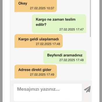 Kargo Teslimatında İletişim Sorunu Ve Tehditkar Mesajlar