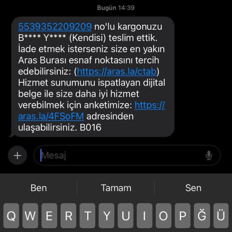 Aras Kargo'nun Teslimat Sorunları Ve Yanlış Bilgilendirme