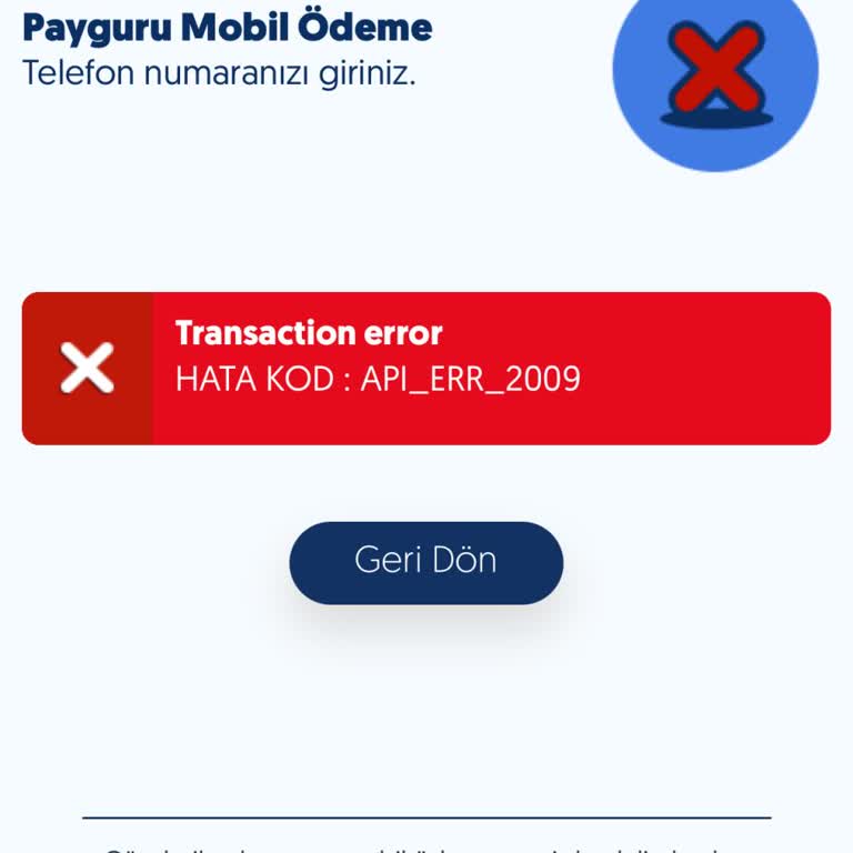 Mobil Ödeme Sorunu: Blacklist Hatası