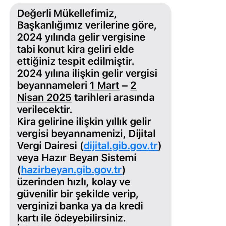 Yanlış Kira Geliri Beyanı Hatası: SMS Yanıltması