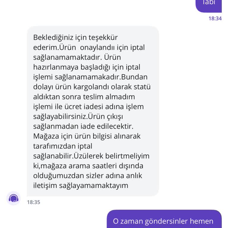 Getir'den Sipariş Ettiğim Kahve İçin Teslimat Ve İptal Sorunları