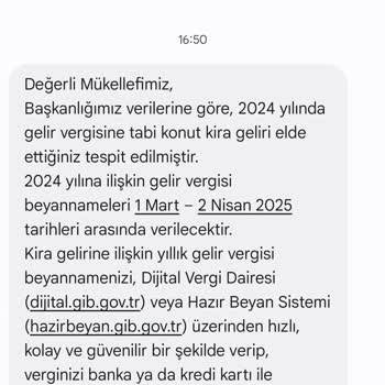 Hatalı Kira Geliri Bildirimi