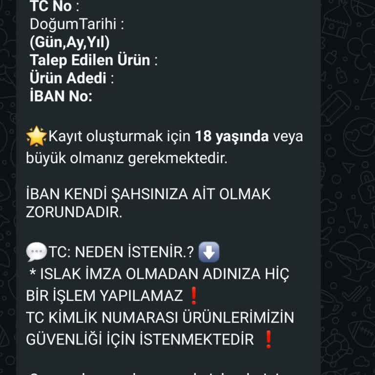 Kişisel Bilgilerimle Yapılacak İşlemlerden Sorumluluk Kabul Etmiyorum!