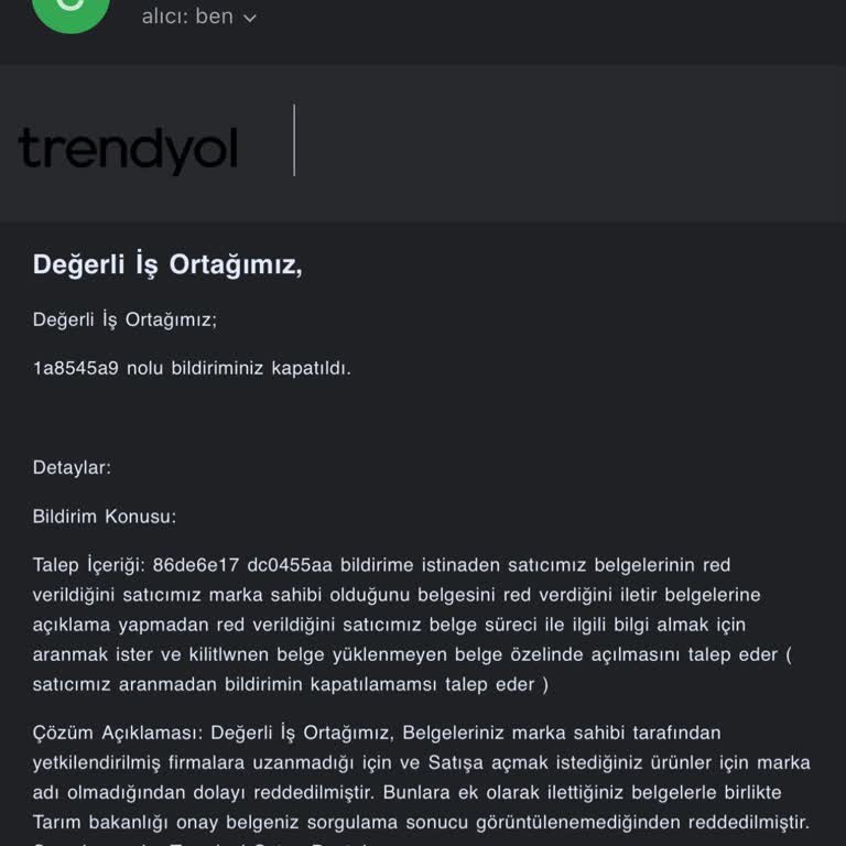 Trendyol'da Belge Onayı Sorunu Ve İletişim Eksikliği