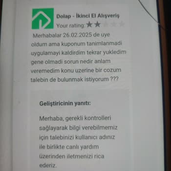 Kupon Tanımlama Sorunu Ve Destek Eksikliği