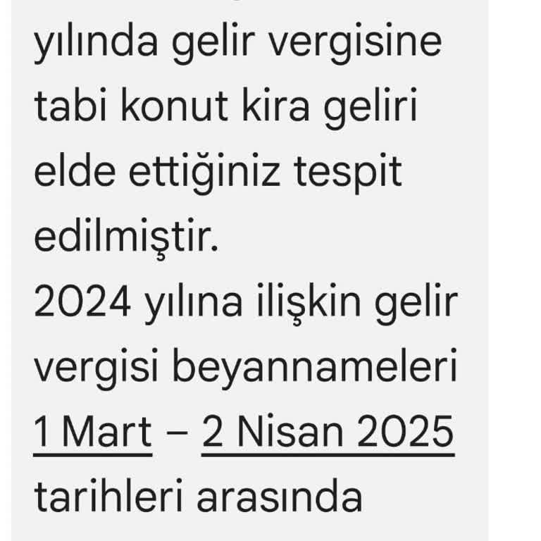Yanlış Kira Geliri Beyanı: Vergi Dairesinden Gelen Hatalı Mesaj