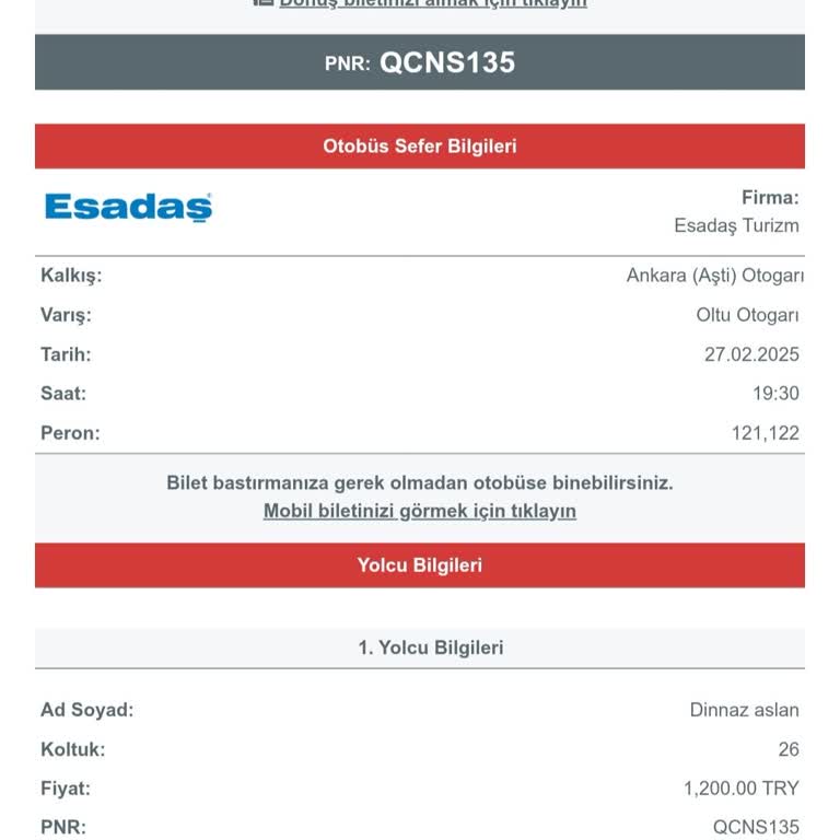 Esadaş Otobüsünde Fahiş Bagaj Ücreti Şoku