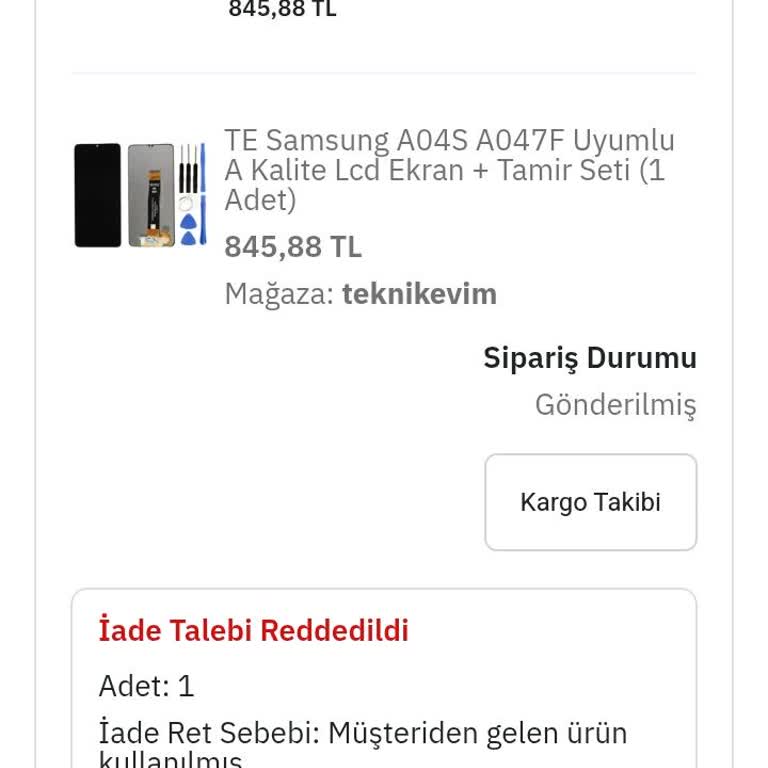 Yanlış Ürün Gönderimi Ve İade Sorunu