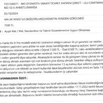 Garantili Üründe Yaşanan Sorun Ve Çözüm Eksikliği