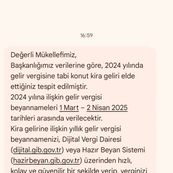 Hatalı Kira Geliri Beyanı Bildirimi