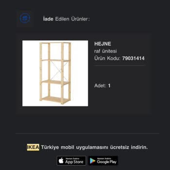 İade Talebine Rağmen Teslim Edilen Ürünler