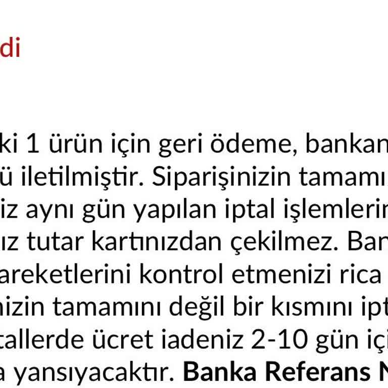 Ziraat Katılım Bankası'nda İptal Edilen Alışverişin İadesi Gerçekleşmedi