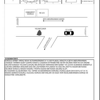 Yol Bakım Eksikliği Nedeniyle Araç Hasarı
