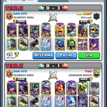 Clash Royale'de Rakip Kart Seviyesi Adaletsizliği