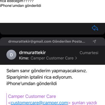 Geciken Sipariş Ve İletişim Sorunları: Camper Ayakkabı Alışverişi