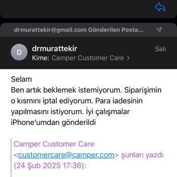 Geciken Sipariş Ve İletişim Sorunları: Camper Ayakkabı Alışverişi