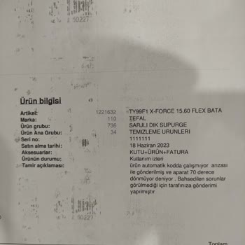 Tefal Süpürgemiz Arızalı: Yetkili Servis Çözüm Üretemiyor