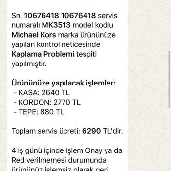Garanti Kapsamında Ücret Şoku: Michael Kors Saat Renk Değişimi