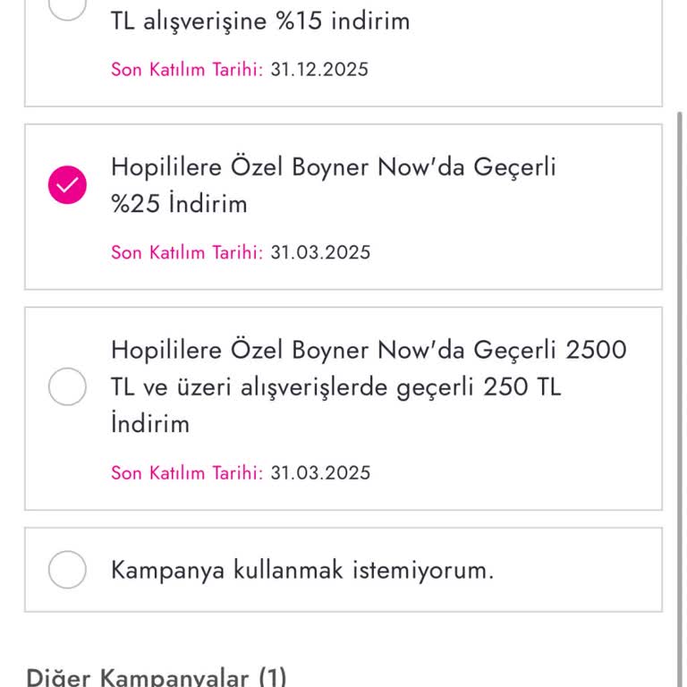 Boyner Now Uygulamasında Hopi İndirim Sorunu