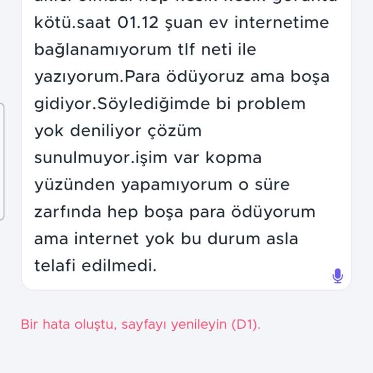 Millenicom İnternet Bağlantı Sorunları Ve Yetersiz Hizmet