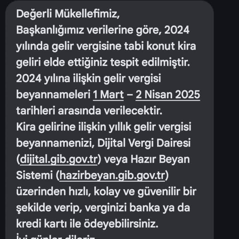 Yanlış Kira Geliri Bildirimi Hakkında Düzeltme Talebi