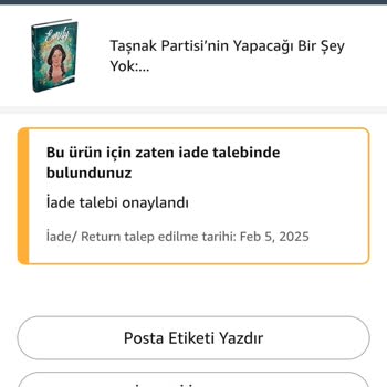Amazon Yanlış Kitap Ve Geciken İade Sorunu