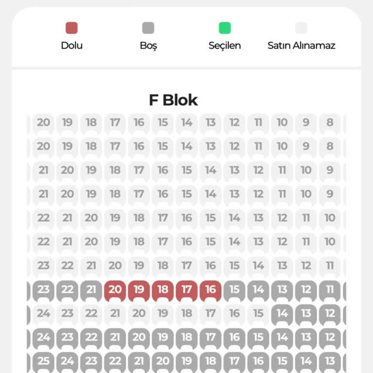 Boş Koltuklar Olmasına Rağmen Bilet Satın Alamama Sorunu