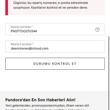 Kayıp Pandora Siparişi: Müşteri Hizmetlerine Ulaşamıyorum