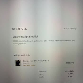 Siparişim İptal Edildi, Para İadesi Yok Ve Engellendim
