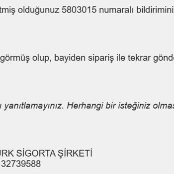 Anadolu Sigorta'nın Parça Tedarik Sürecindeki Sorunlar Ve Yanıltıcı Bilgilendirme