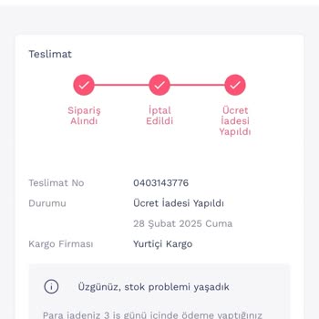 Yanıltıcı Stok Bilgisi Ve Geciken Teslimat Sorunu