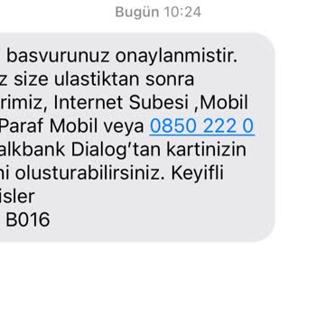 Halkbank'tan Onaysız Paraf Kart Mesajı