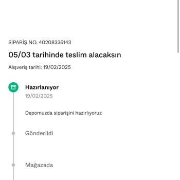 Bershka Siparişim Hala Teslim Edilmedi