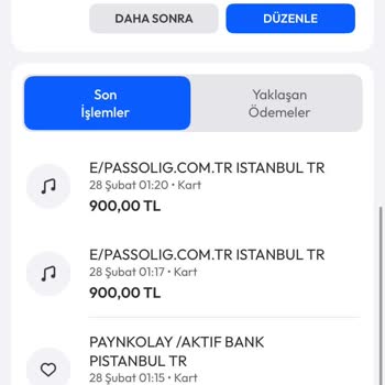 Passolig Kartıma Yapılan Ödeme Hesabıma Geçmedi