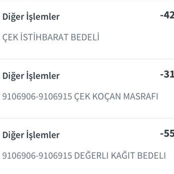 Çek Karnesi Masrafları Ve Ek Kesintiler Konusunda Mağduriyet