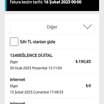 Vodafone Faturalarında Gizemli Ücretler