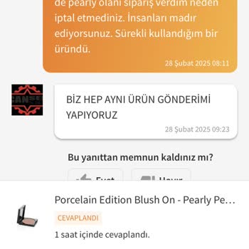 Yanlış Ürün Gönderimi Ve Hasarlı Paket Sorunu