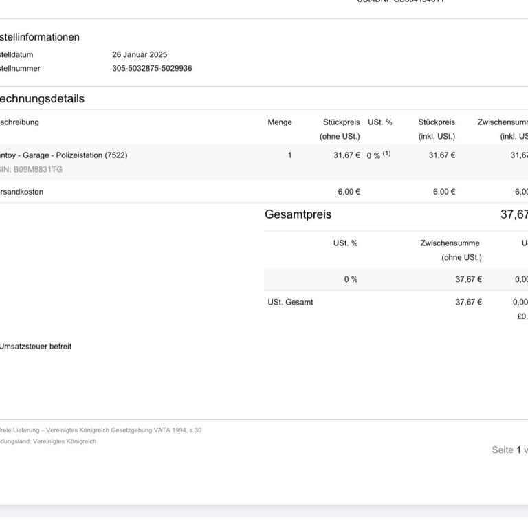Amazon Deutschland keine Rückerstattung für Dantoy-Bestellung wegen Zollproblemen