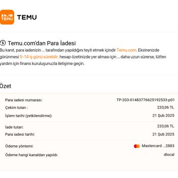 İptal Edilen Siparişlerin İadesi: Temu Ve Sıpay Arasındaki Bekleyiş