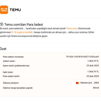 İptal Edilen Siparişlerin İadesi: Temu Ve Sıpay Arasındaki Bekleyiş