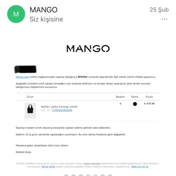 Mango Online Alışverişte Büyük Hayal Kırıklığı