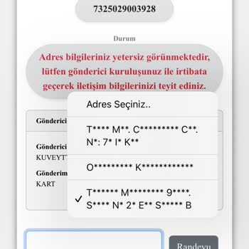 Kuveyt Türk Kartımın Teslim Edilmemesi