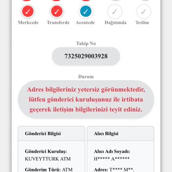 Kuveyt Türk Kartımın Teslim Edilmemesi