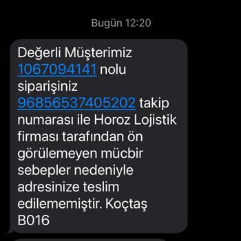 Horoz Lojistik'in Yetersiz Teslimat Hizmeti Ve Koçtaş'tan İade Talebi