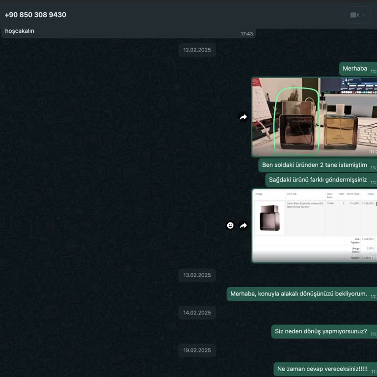 Yanlış Ürün Ve İade Sorunu: İletişim Kurulamıyor