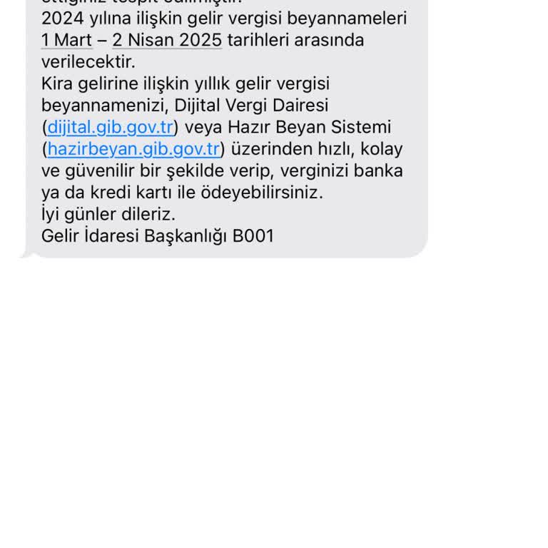 Hatalı Vergi Bildirimi: Kira Geliri Olmayanlara Yanlış Mesaj